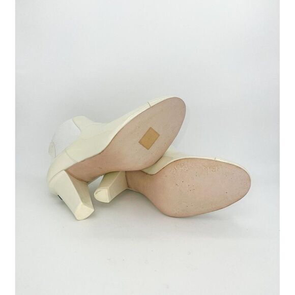 Authentic CHANEL 2022 Chelsea Ivory CC Logo Block Heel Ankle Boots Size … - Picture 13 of 17